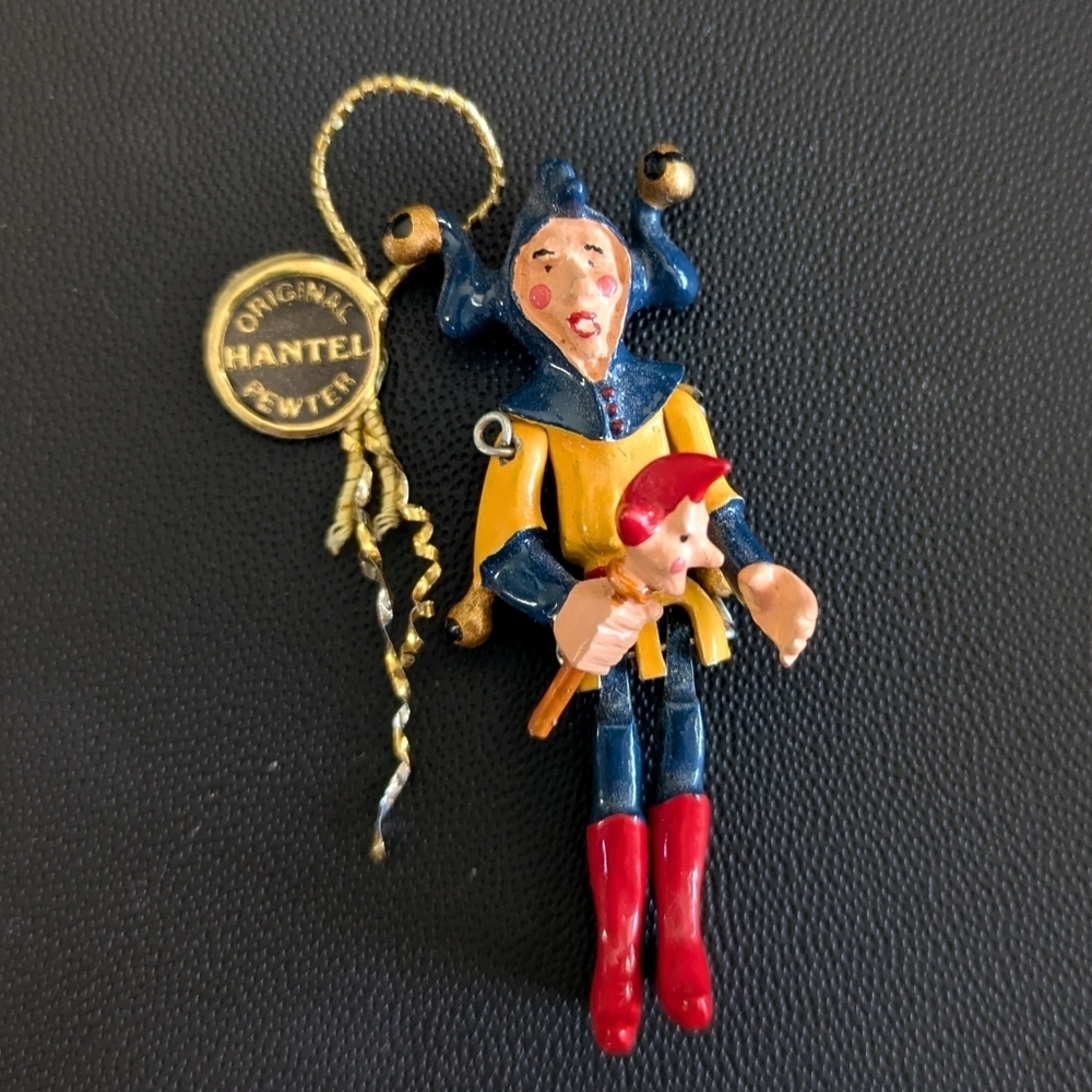HANTEL VICTORIAN MINIATURE JESTER DOLL | VINTAGE. 2" Height